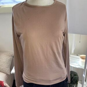 soft tan long sleeve size small